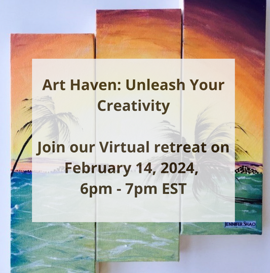 Art Haven: Virtual Creative Retreat on Wednesday, February 14, 2024, from 6pm to 7pm (READ DESCRIPTION  FOR DETAILS)